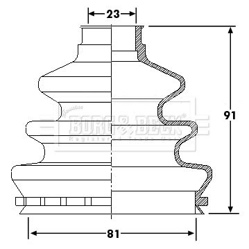 BORG & BECK Paljekumisarja, vetoakseli BCB6227